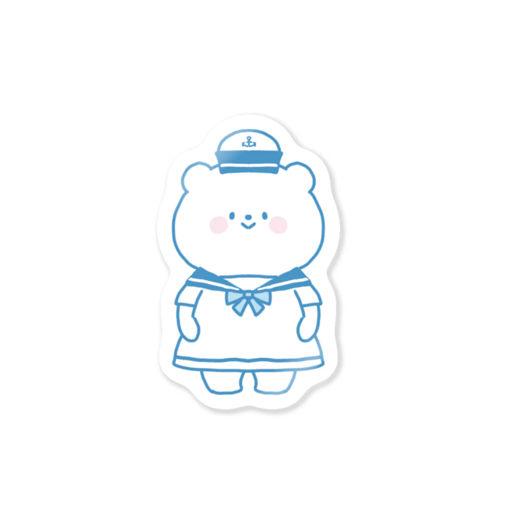 ざぱきちのお店のマリンスタイルなくまちゃん Sticker