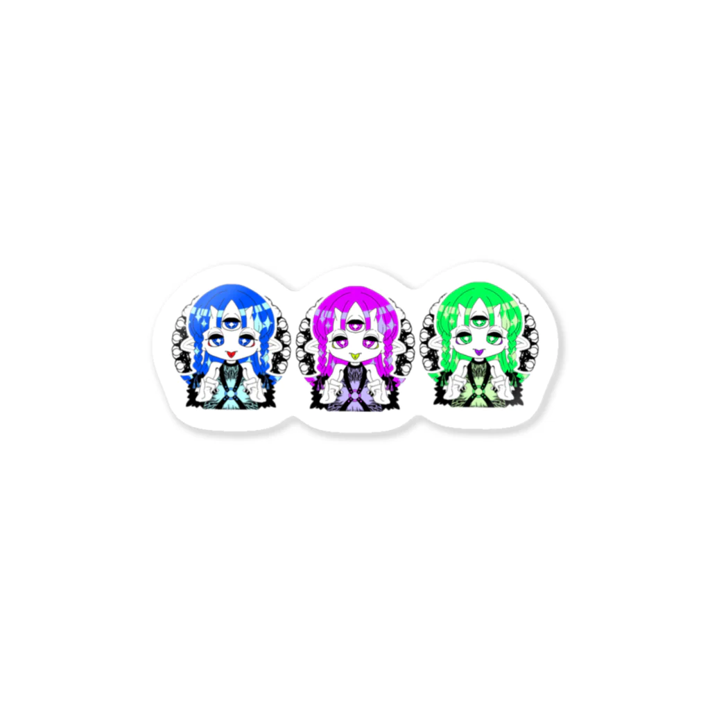 grgrの三つ目オニ子ちゃん。 Sticker