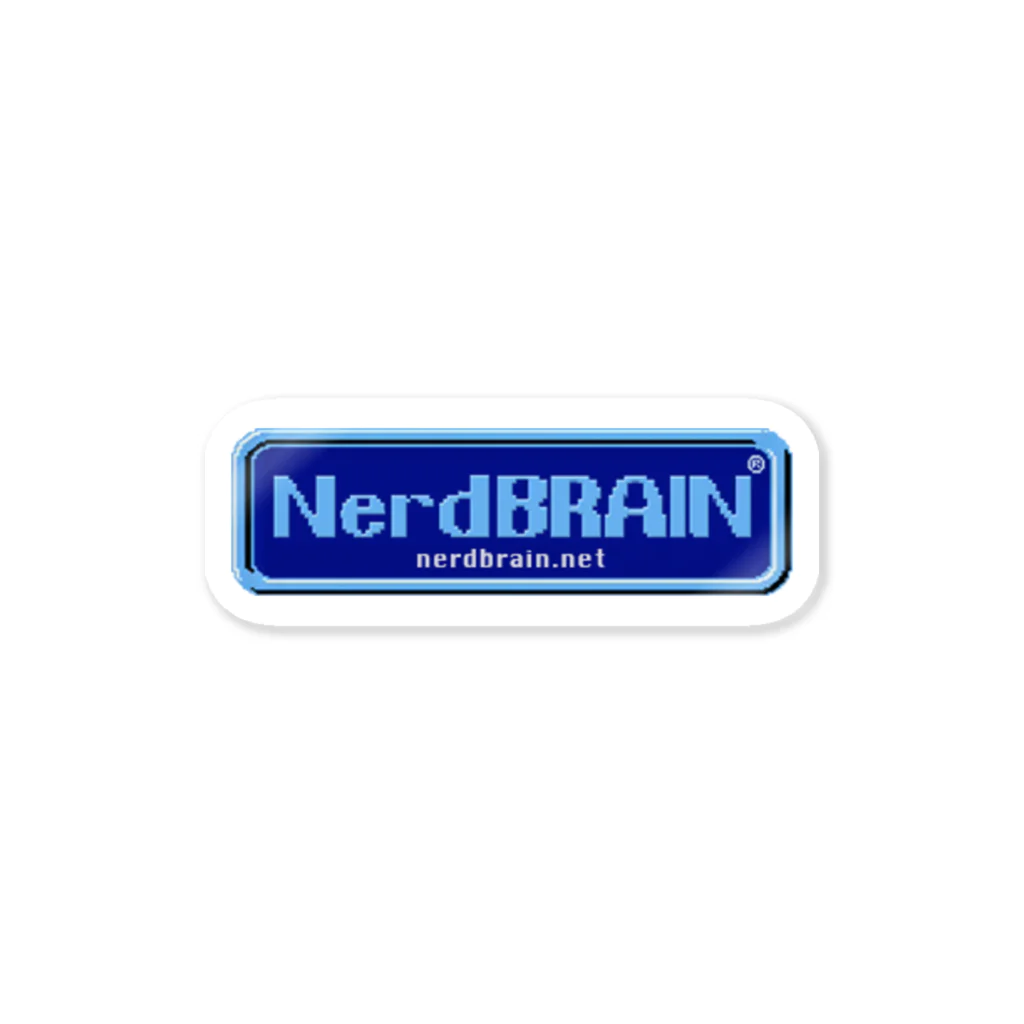 ナード屋のNerdBRAINロゴステッカーD ステッカー