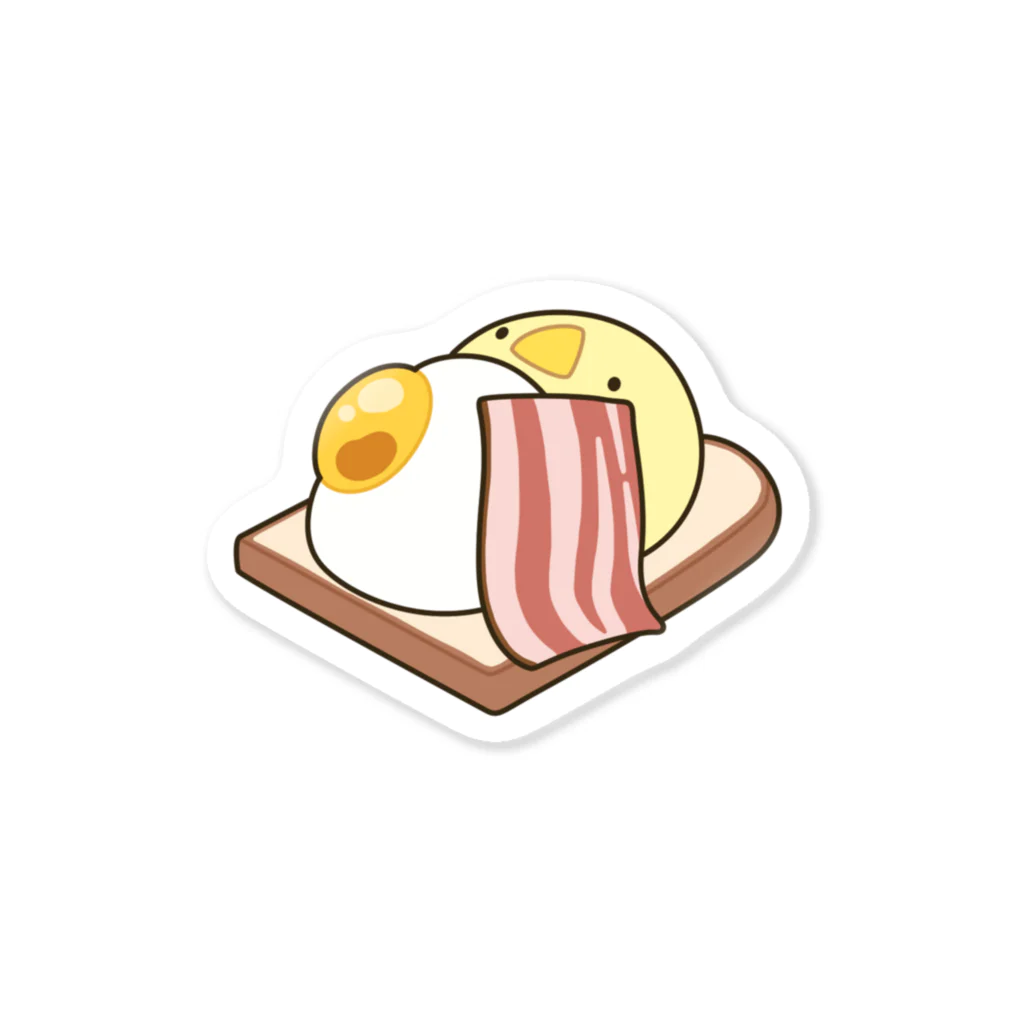 ただのなまけものの朝食ひよこ（修正版） Sticker