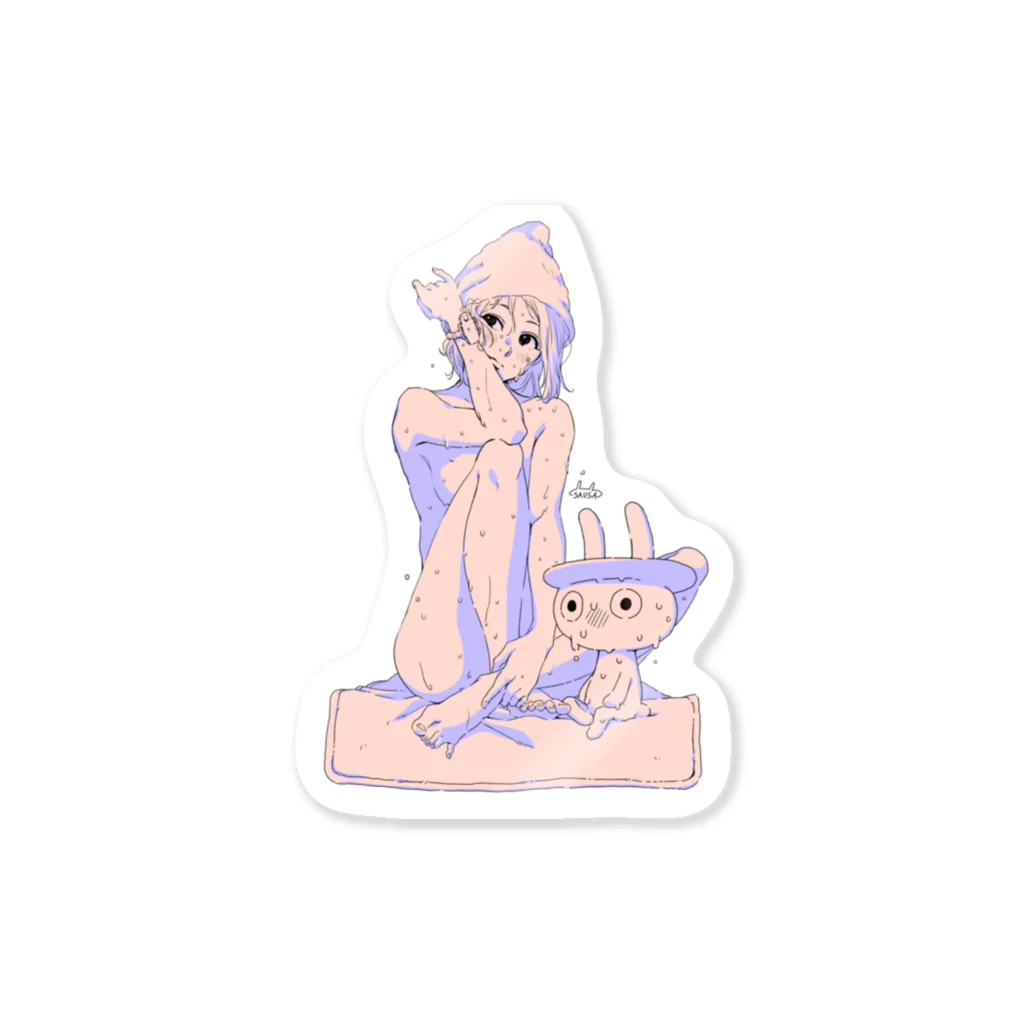 sausaのsausaとサウナガール Sticker