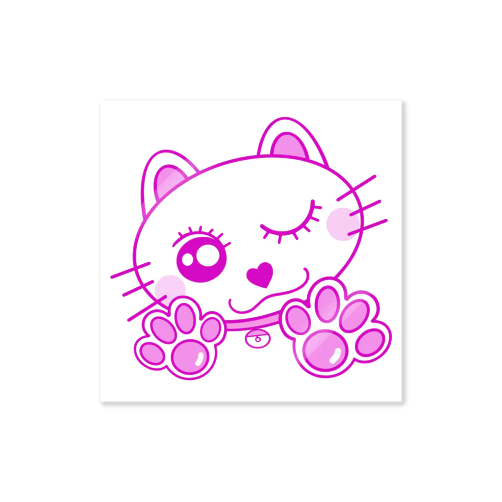 ReShellyのピンク/ネコ/肉球 Sticker