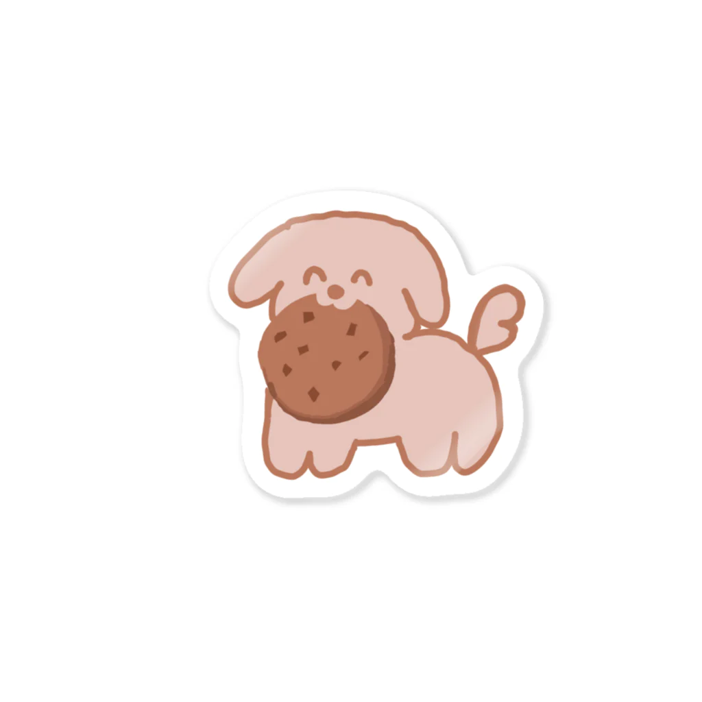 はなぢ商店のクッキーを食べる犬 Sticker