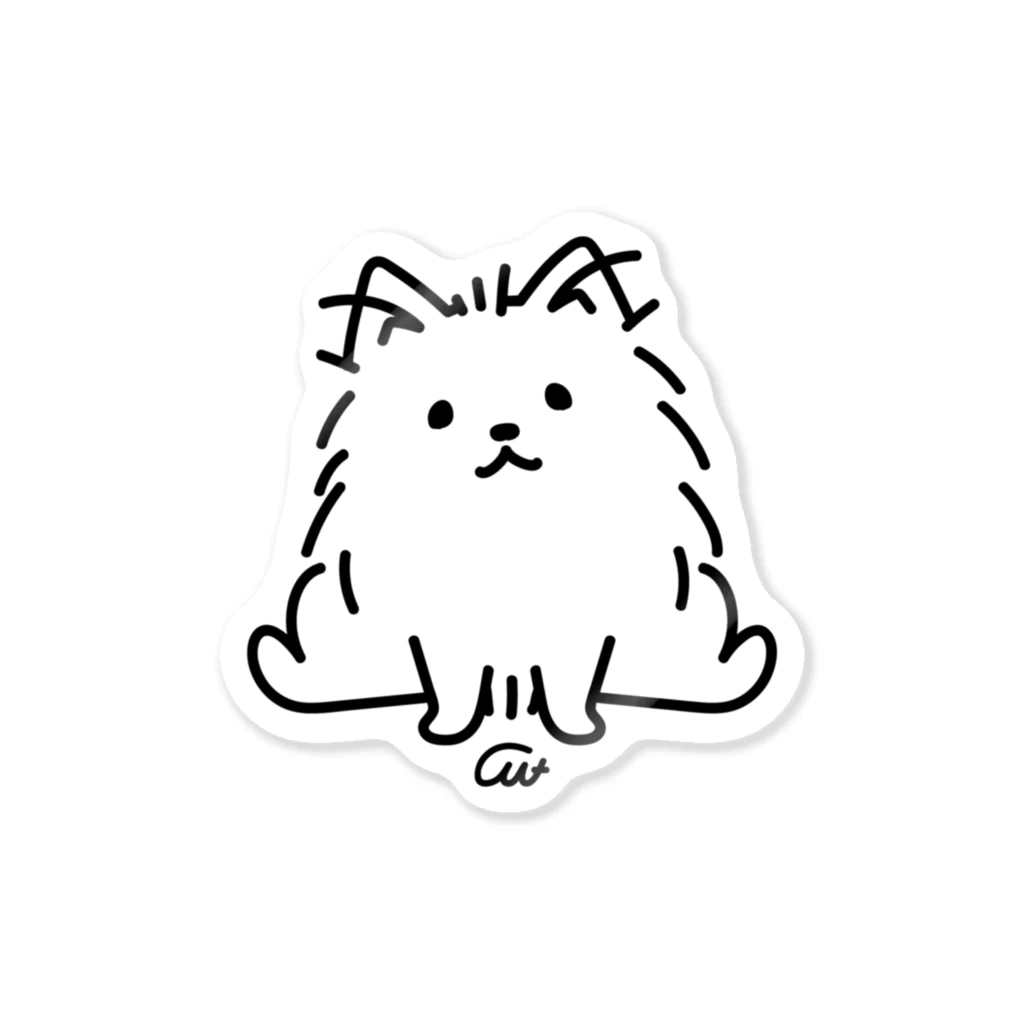 イラスト MONYAAT のかいきゃくポメラニアン Sticker