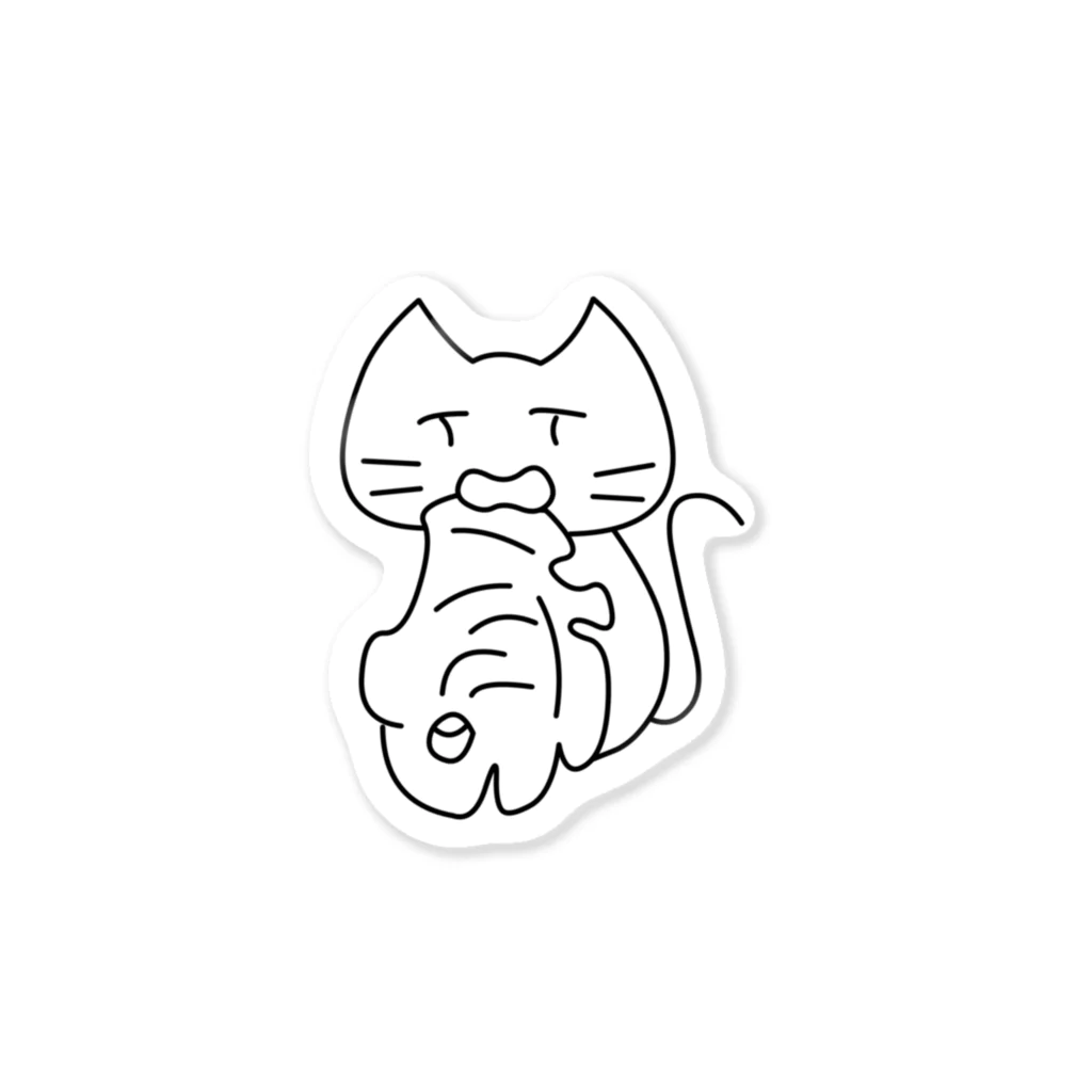 Shop タイヤキのサカナにメがないネコ Sticker