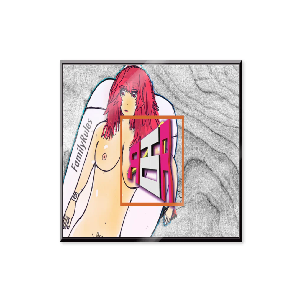 SY ClothngsのANMIE RC x Y.sato x bathroom Art Sticker