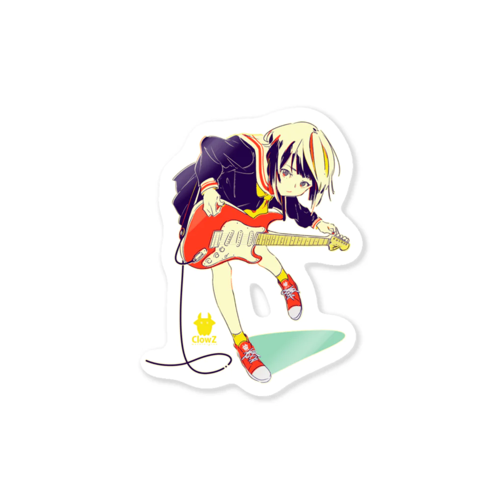 ClowZ ／ 渡瀬しぃののストラトキャスター少女 Sticker