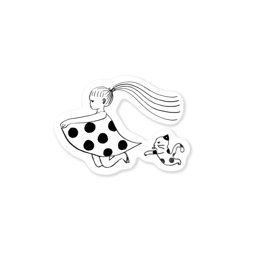 小川かなこ SUZURI SHOPのねことピョン Sticker