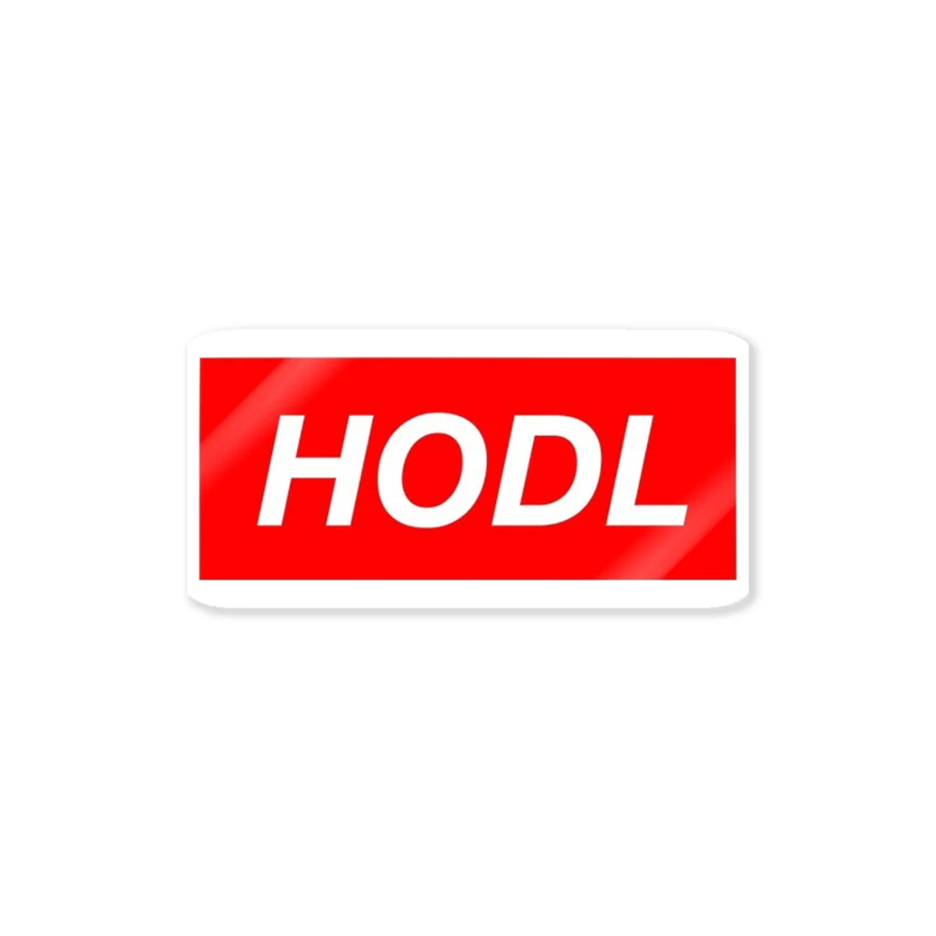 CryptoCurrencyCircleのHODLシリーズ(RED&WHITE) ステッカー