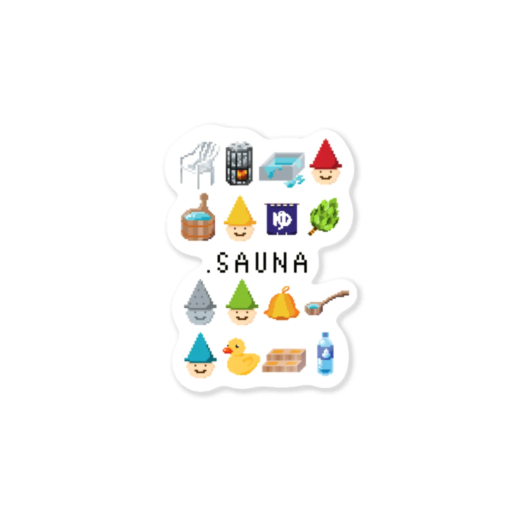 .SAUNA（ドットサウナ）のサウナアイテム集合 Sticker