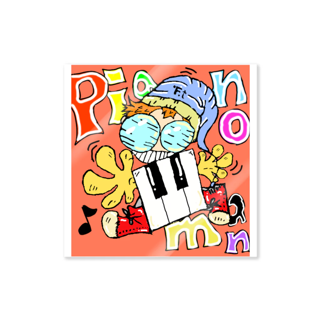 F.t cocoのPianoman  fes ステッカー