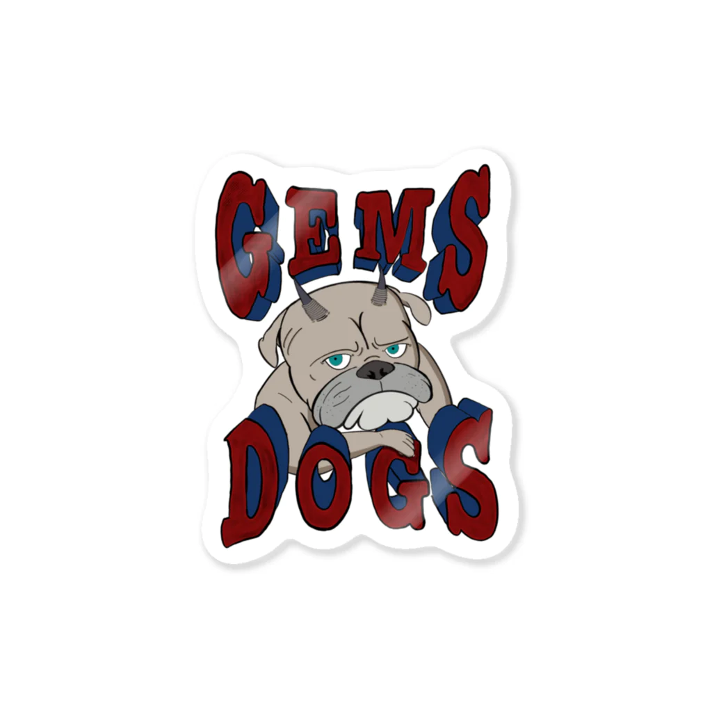 ゲムズ・ドッグスのGems・dogs ステッカー