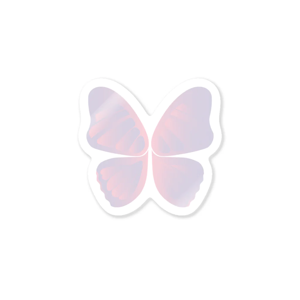 MISOKAのBUTTERFLY(LIGHT PINK) ステッカー