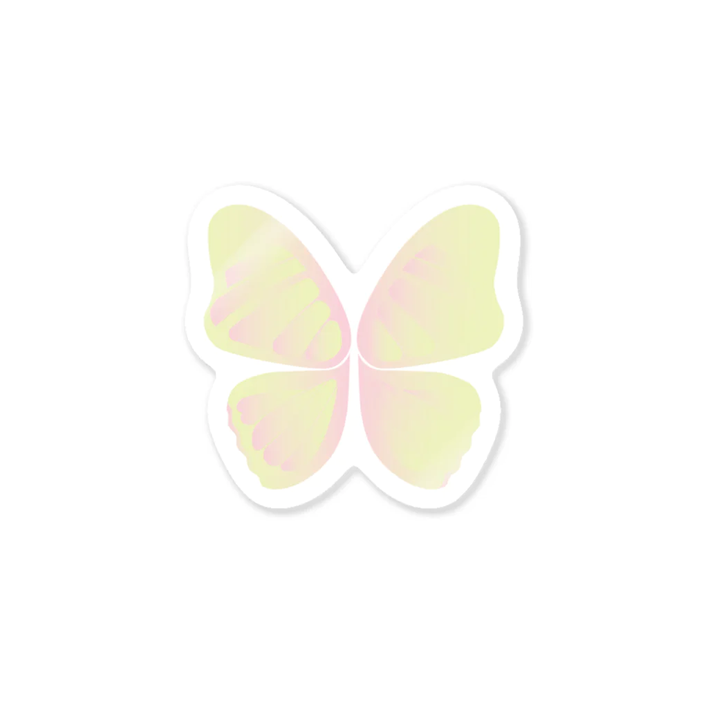 MISOKAのBUTTERFLY(LIGHT YELLOW) ステッカー