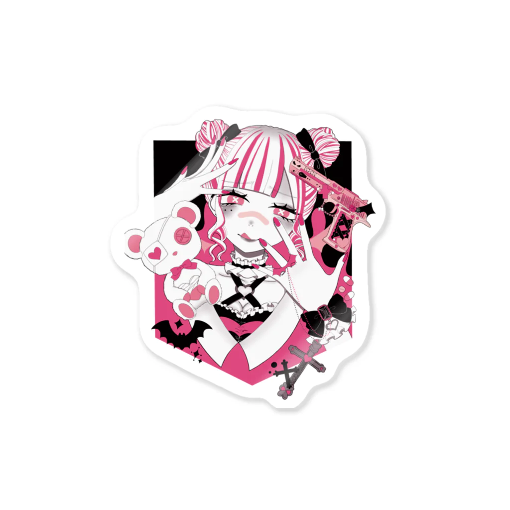 Mavie　マヴィの可愛いが正義ちゃん（ピンク） Sticker