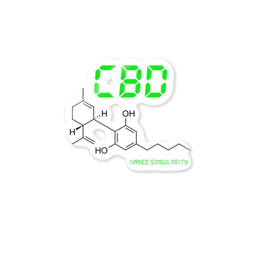 はだかのとくいてんのCannabidiol Sticker