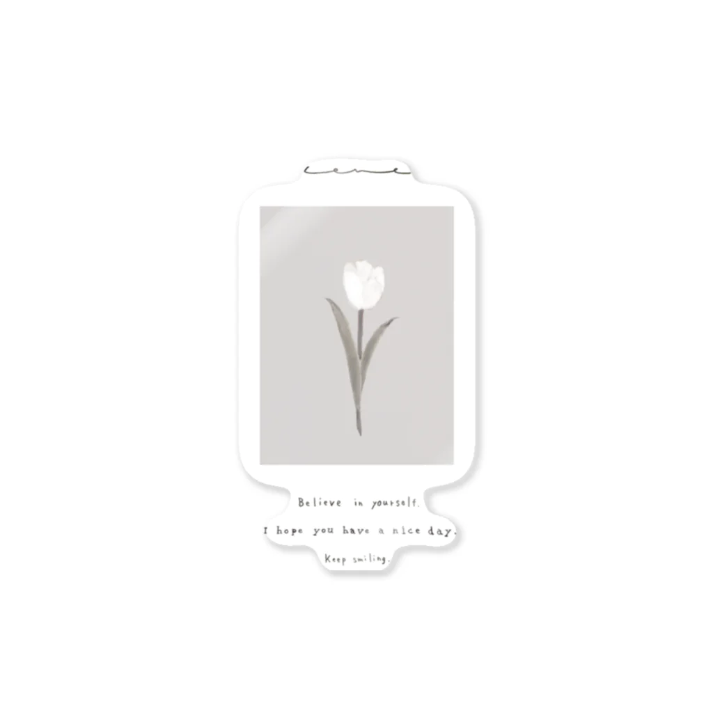 rilybiiのpeach belly milk tea × sugar Tulip* Message Sticker