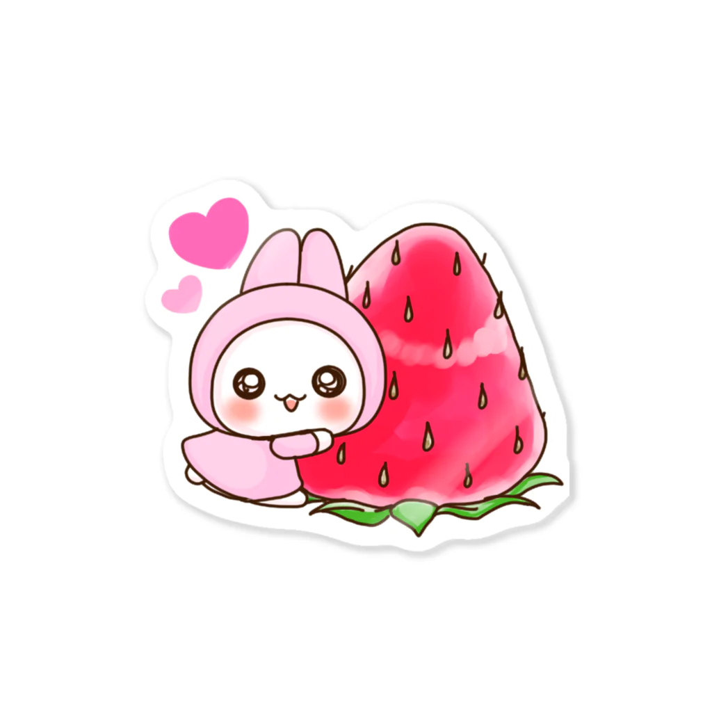 ♡らぶうさ♡のらぶうさ　いちご♡ Sticker