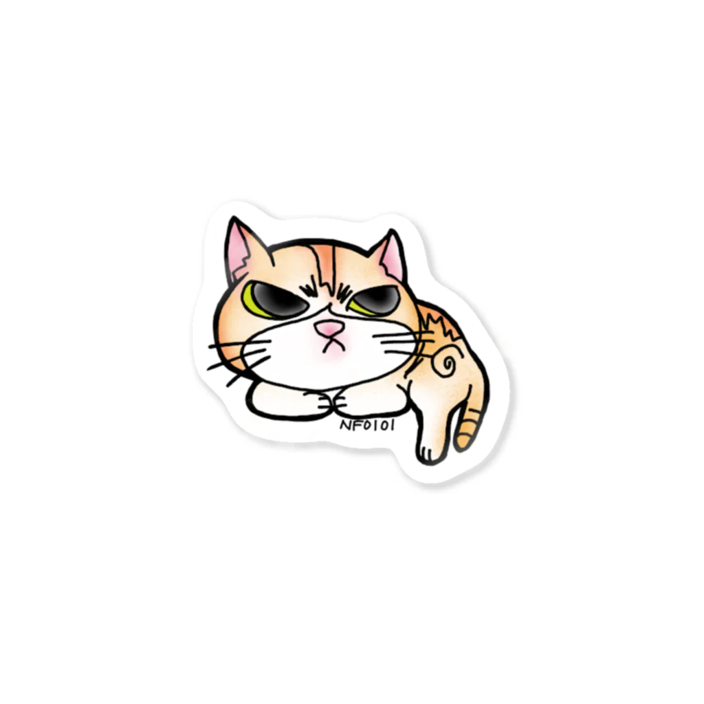 ＠シゴトバのフテねこ那由他 Sticker