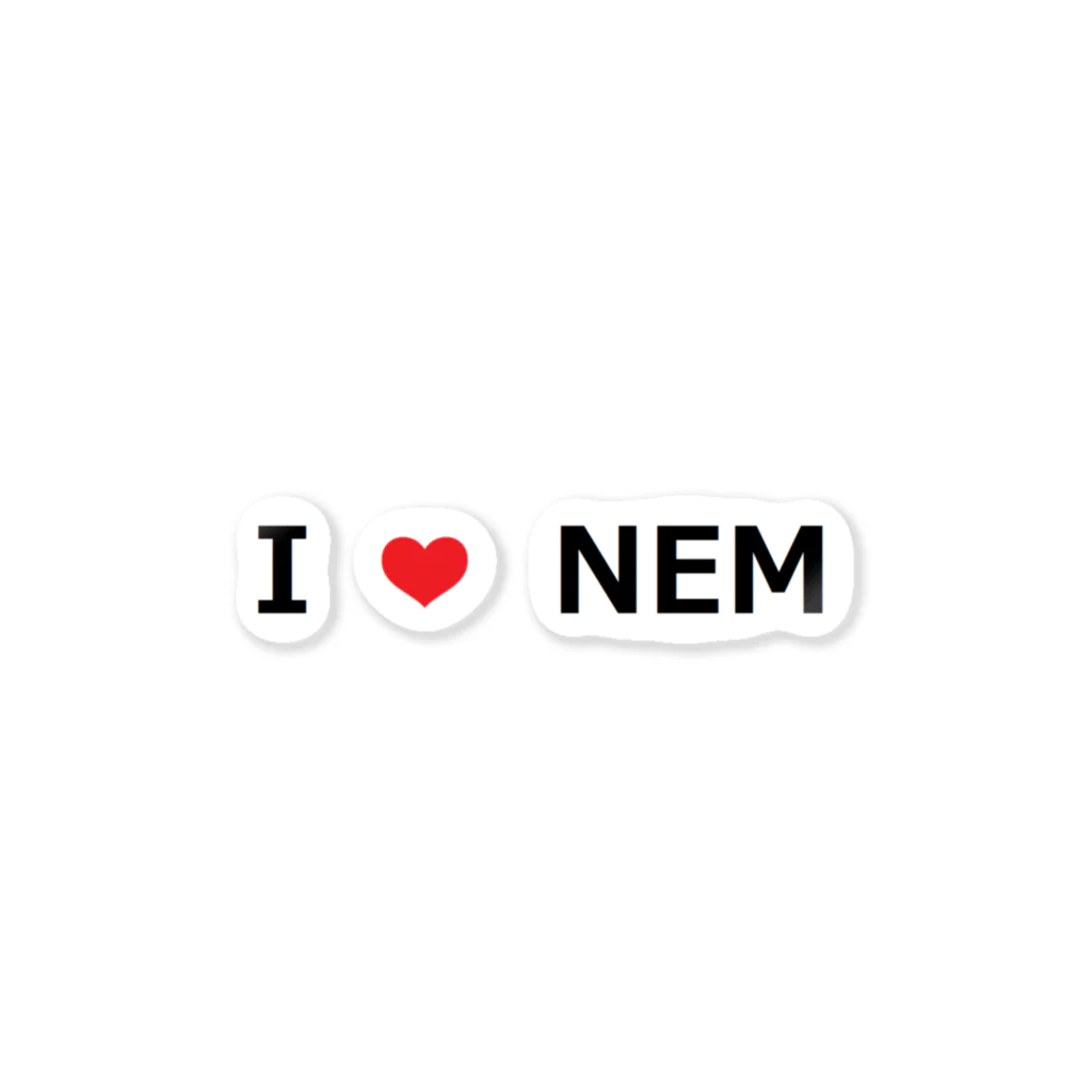 BBdesignのI Love NEM ステッカー