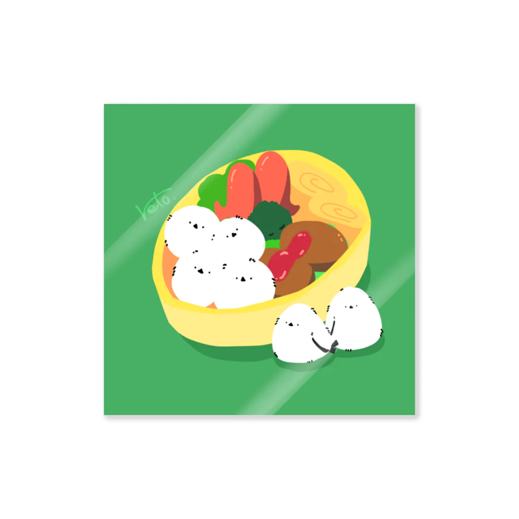 Kotetsu diary(SUZURI店)のシマエナガ×お弁当 Sticker