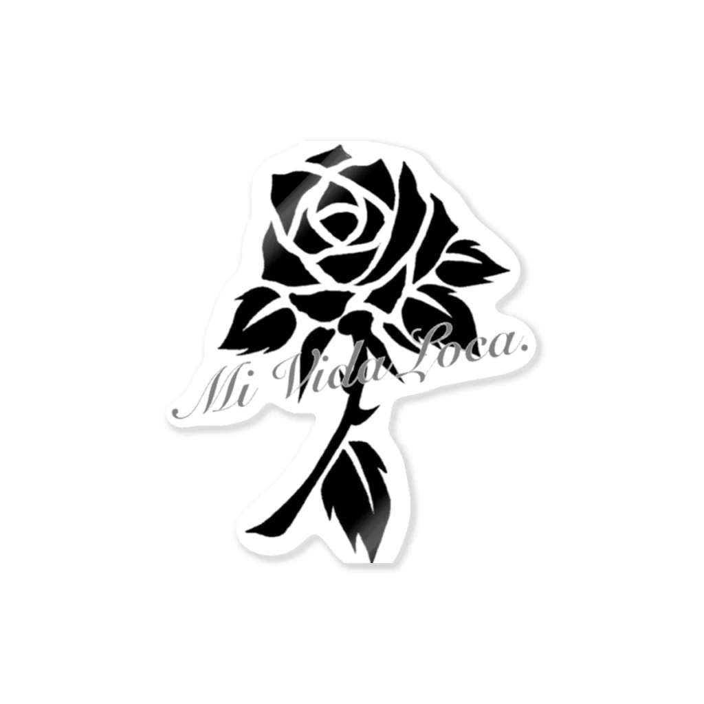 Mi Vida Loca.のMi Vida Loca.【黒薔薇】 Sticker