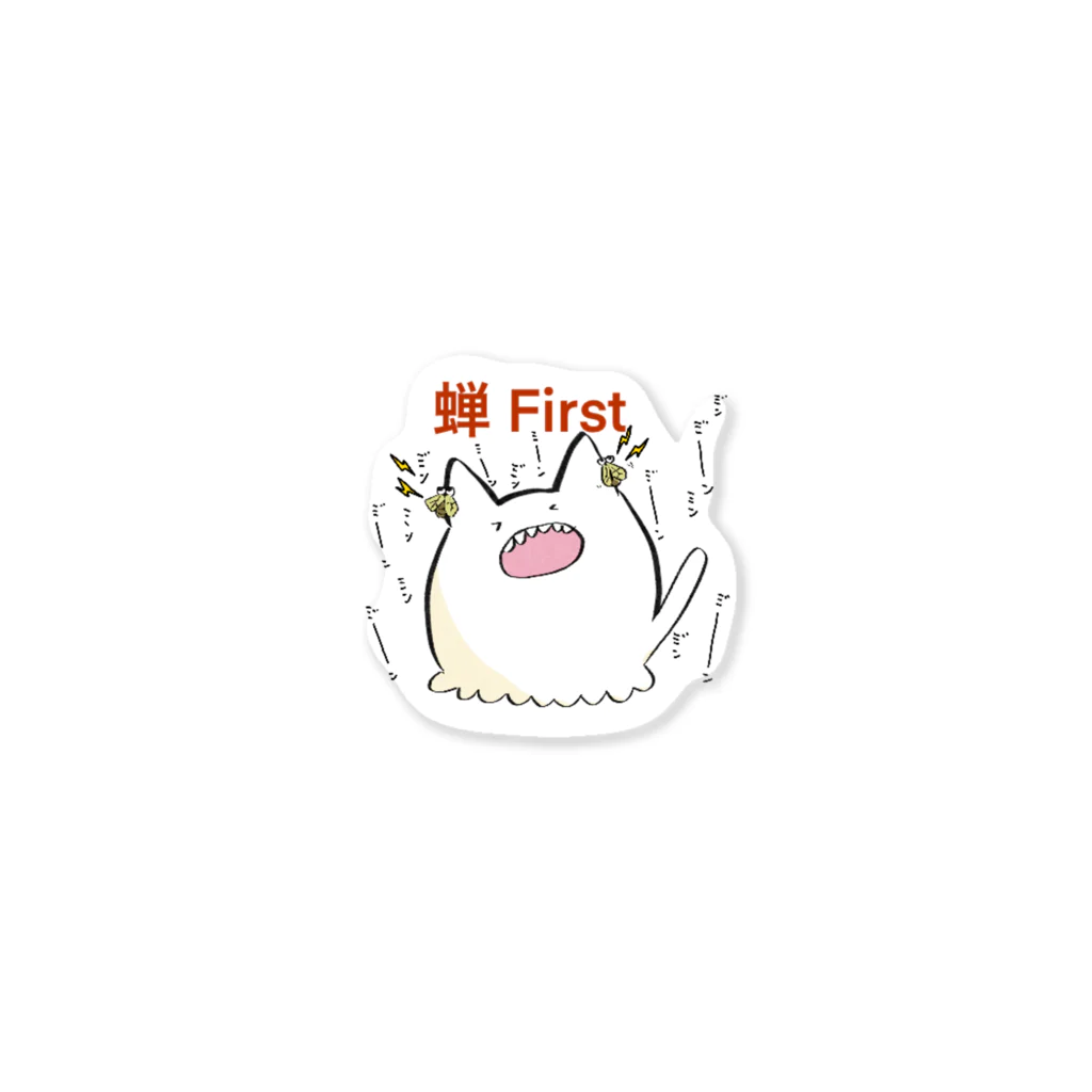 なぞネコの船の蝉First ステッカー