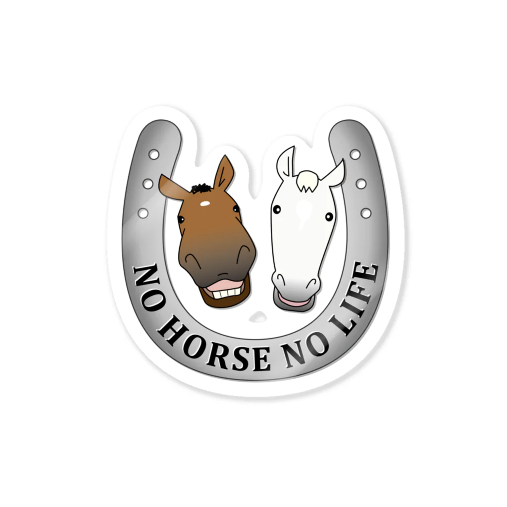 SHOP HAPPY HORSES（馬グッズ）の蹄鉄デザイン（メタル） ステッカー