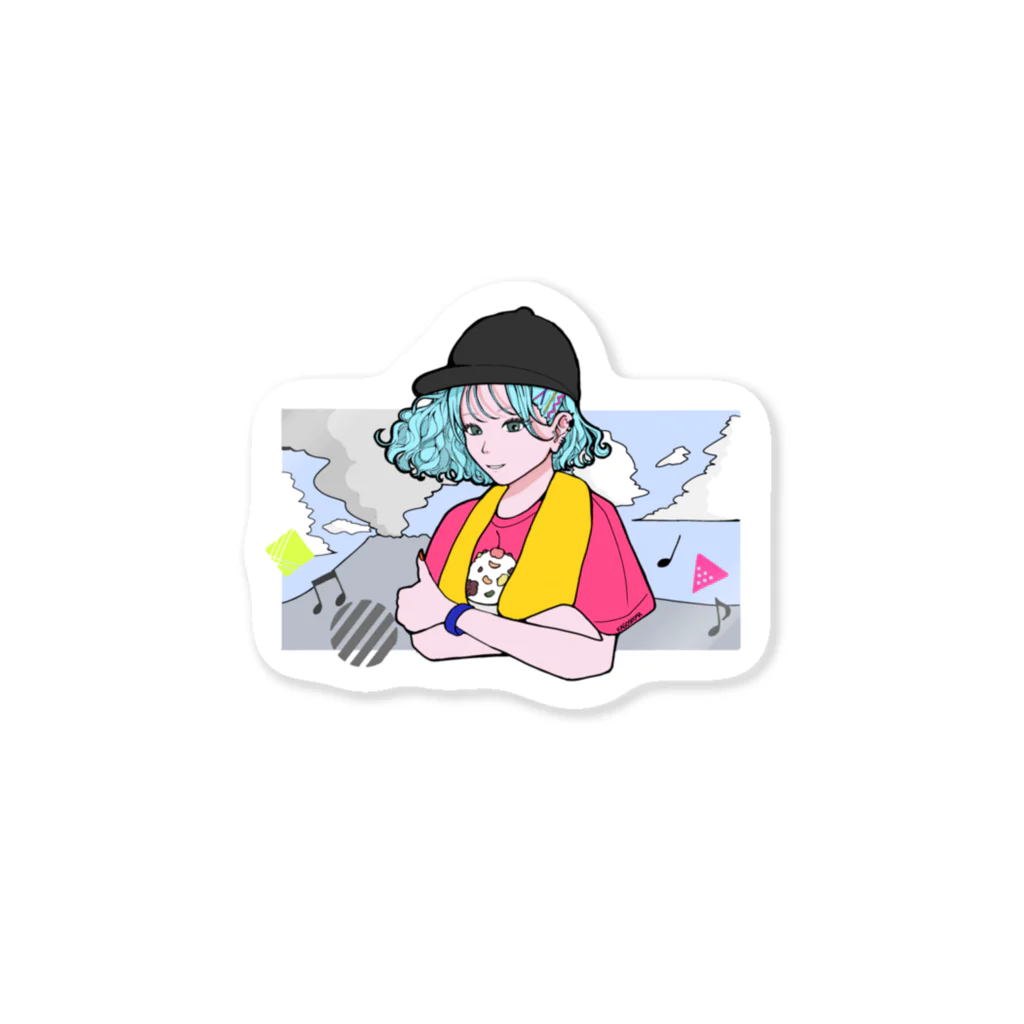 レモンジャム子のナツヘスガール Sticker