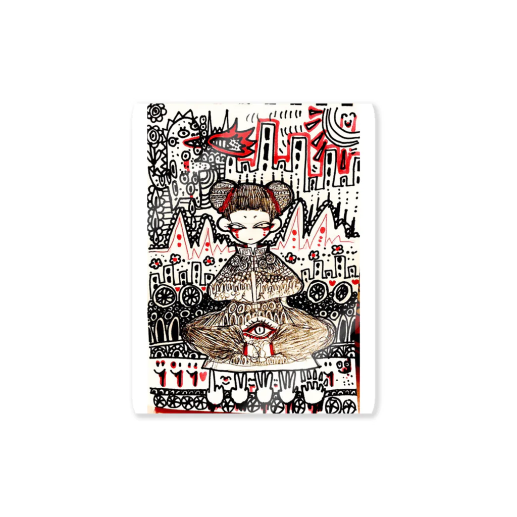 ドンドコ太郎のチャイナ卍サブカル卍メンヘラ Sticker