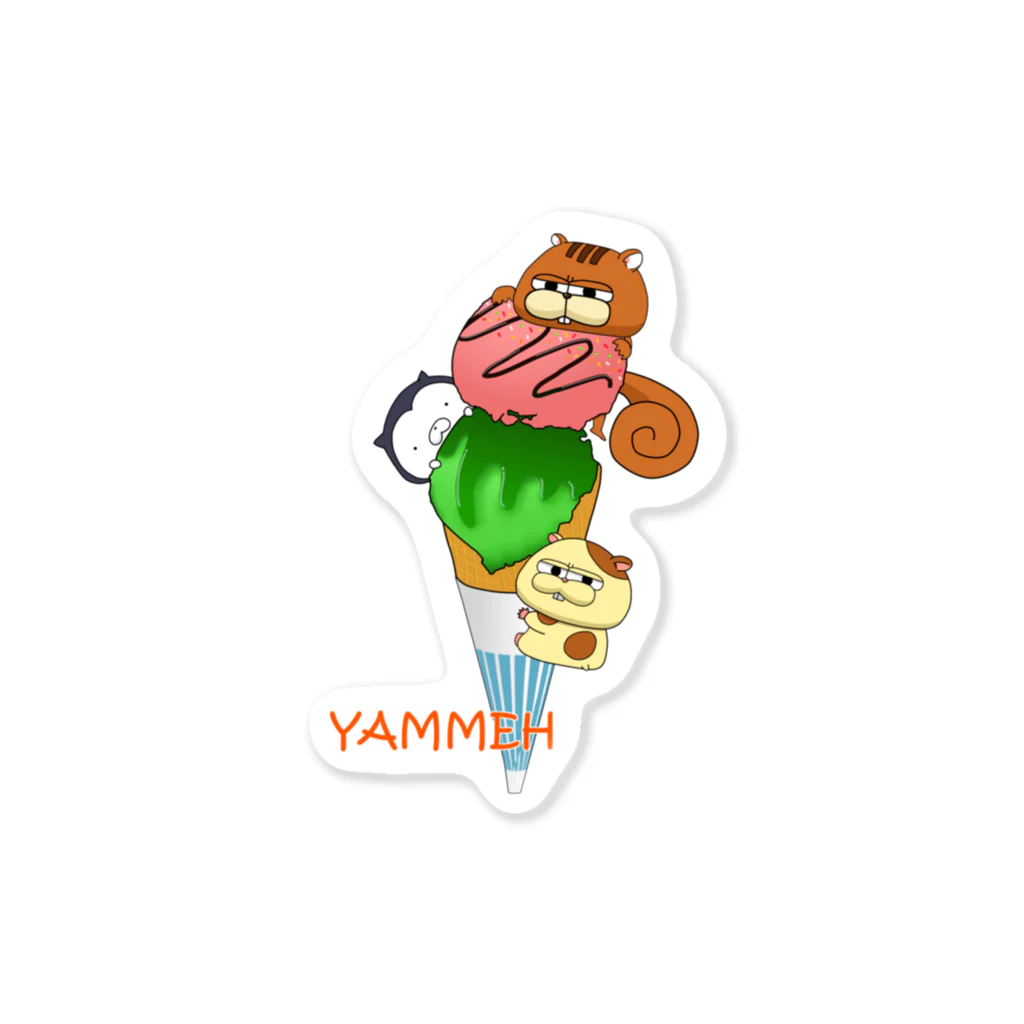 SUZURI×ヤマーフのアイスonYAMMEH Sticker