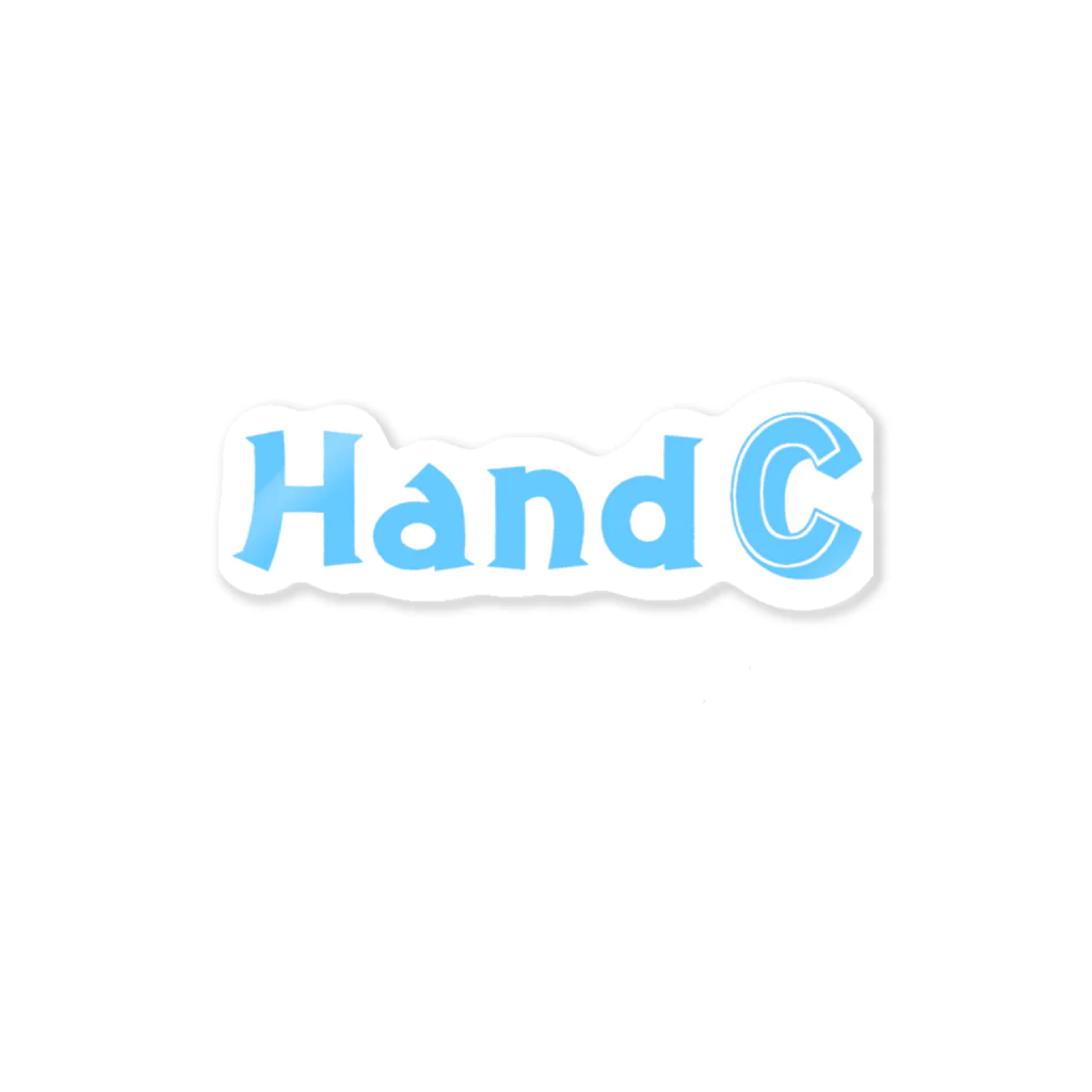 HandC のHandC  ロゴ 水色 ステッカー