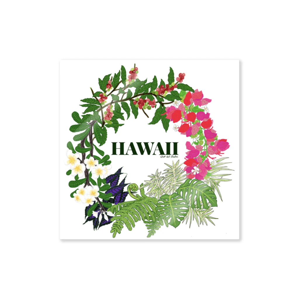 Rio del Takaの花輪HAWAII ステッカー