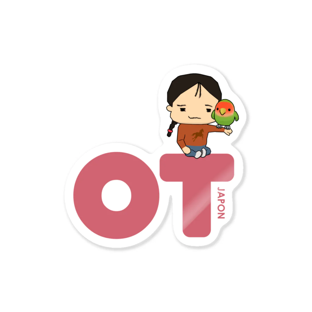 OTJAPONのOTJAPONのシュプとヲタッチとピンクロゴ Sticker