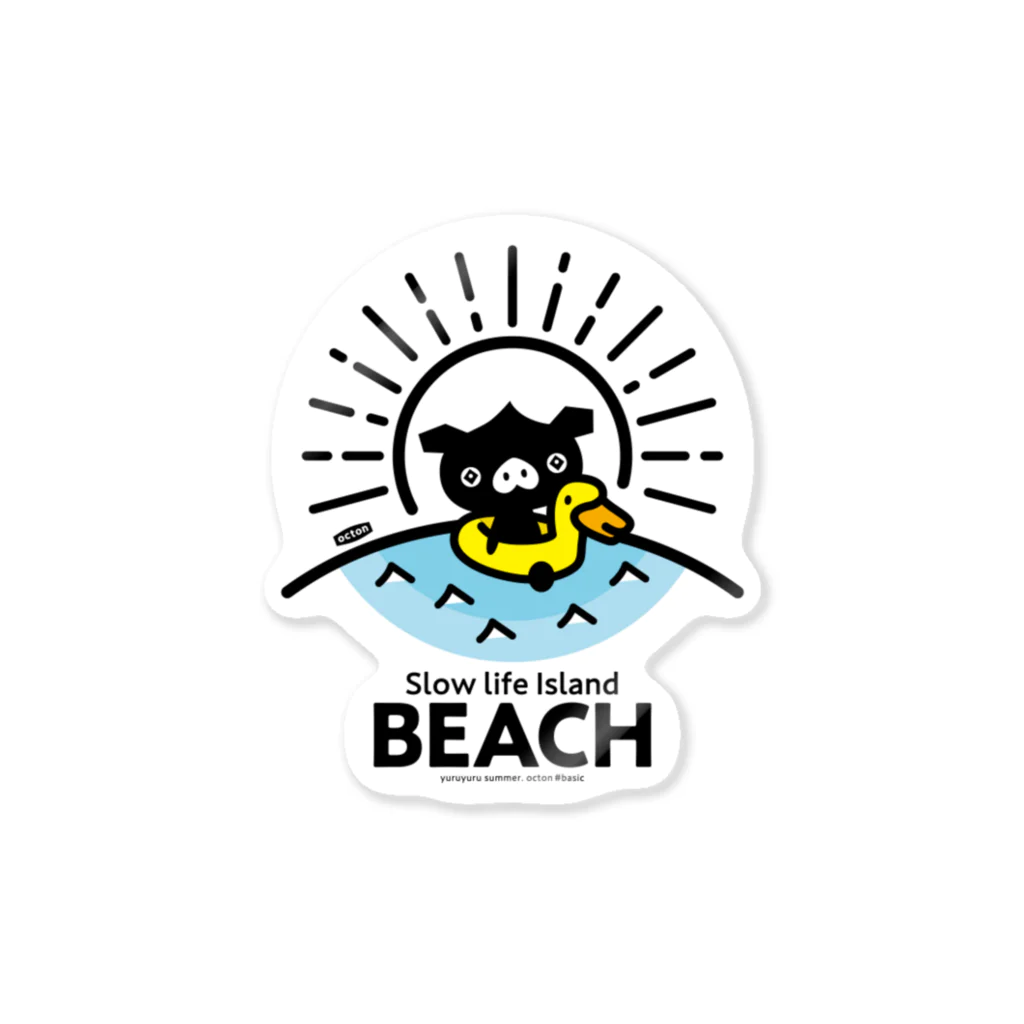 はちエンピツのocton Slow life Island BEACH #basic Sticker