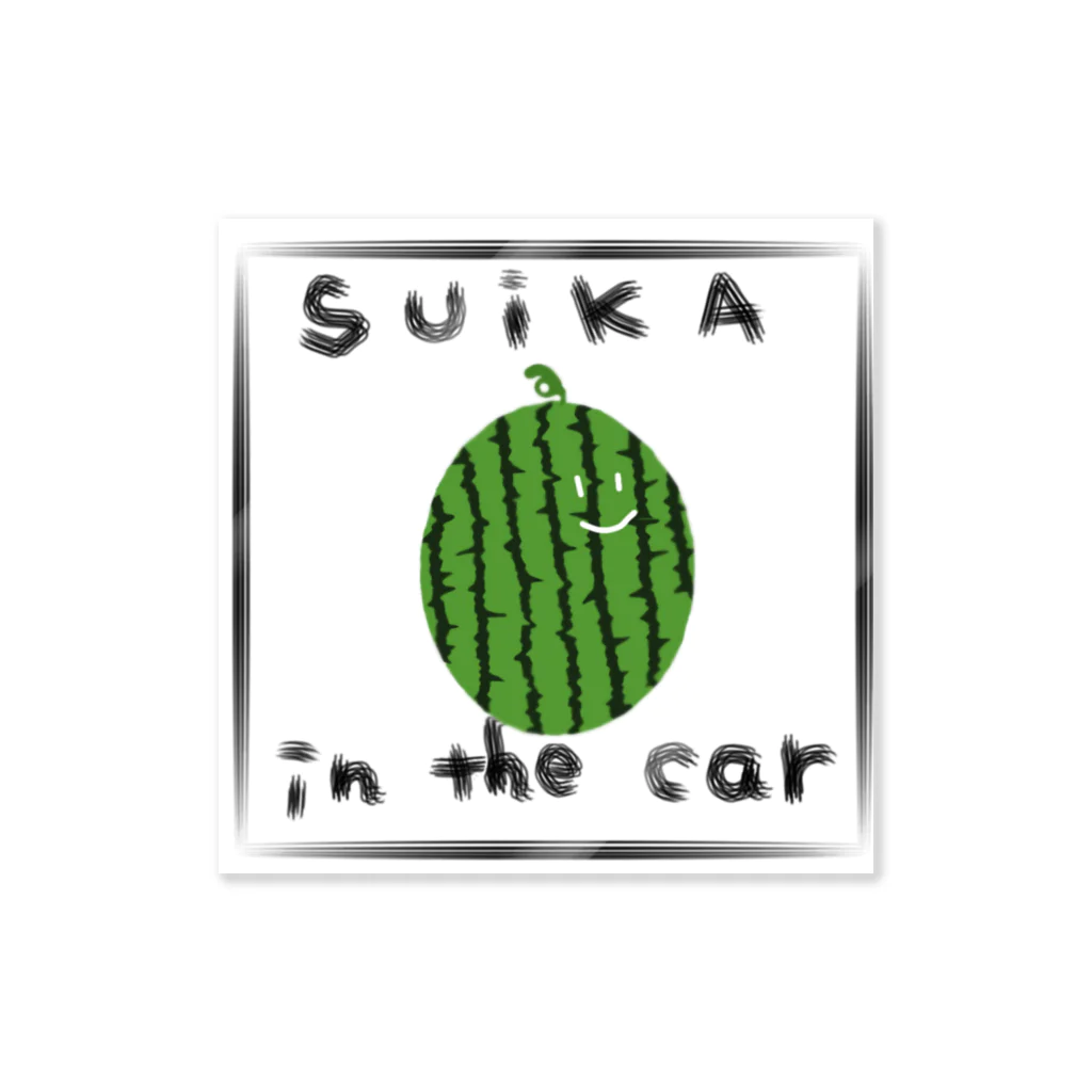 (株)のこちゃんのSUIKA in the carステッカー Sticker