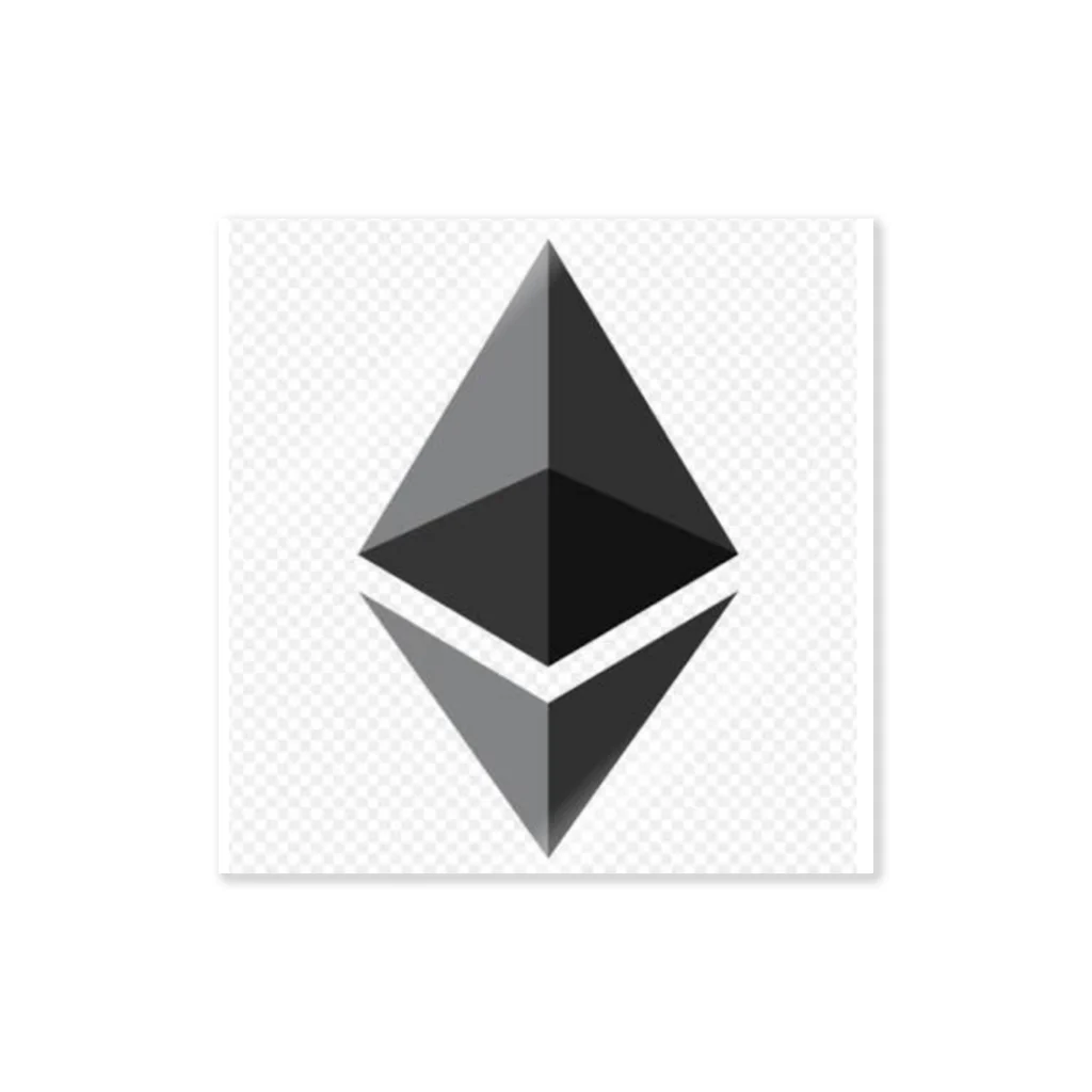 暗号資産と食べ物の仮想通貨　Ethereum　イーサリアム ステッカー