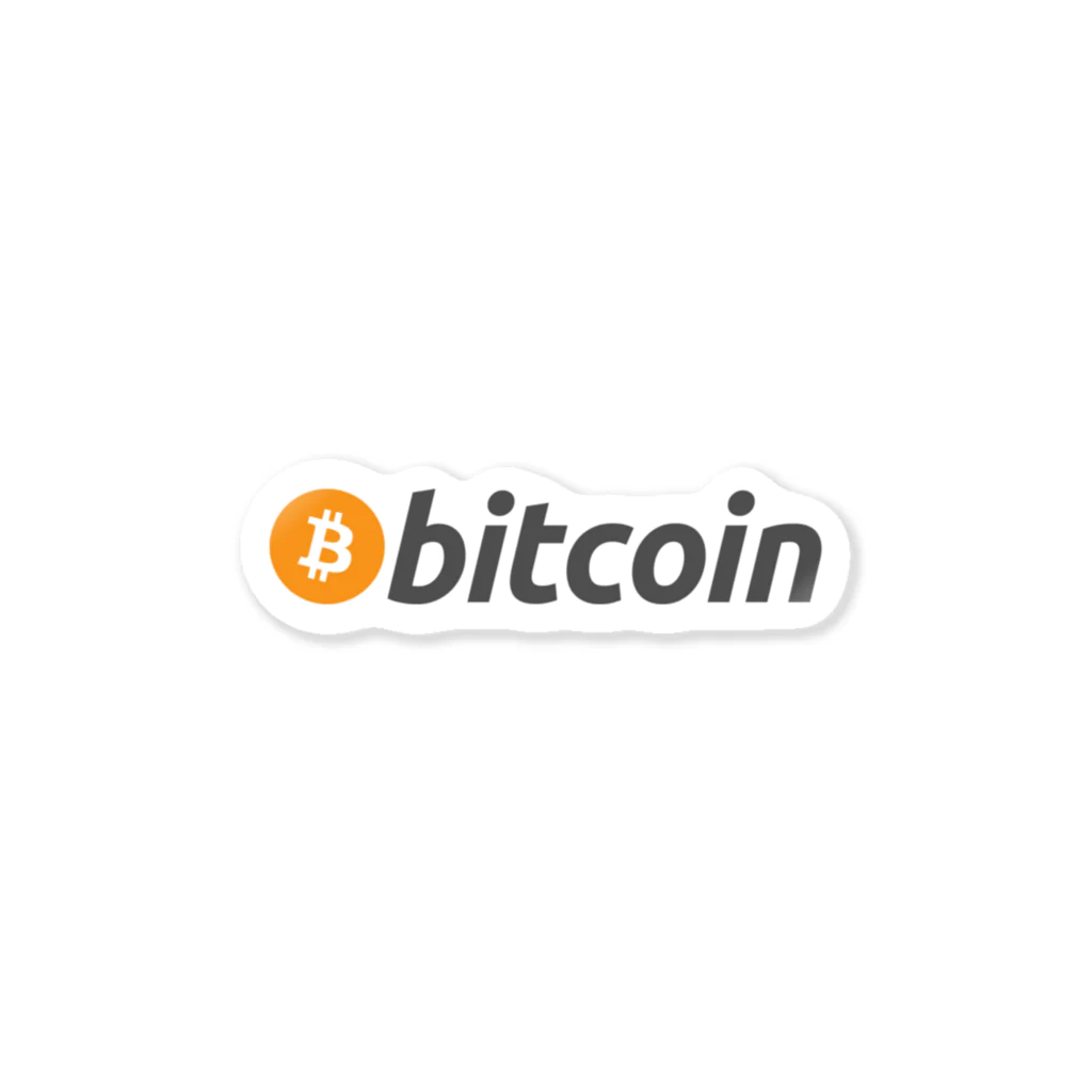 暗号資産と食べ物の仮想通貨　Bitcoin（ビットコイン） ステッカー