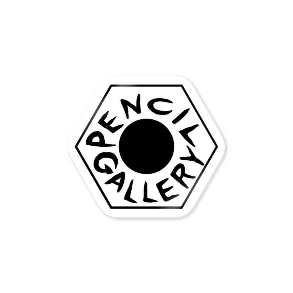 Pencil Gallery Design StoreのPencil Gallery のHexagon logo Sticker