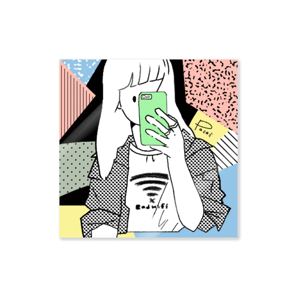 pacami_designのBad wifi✖Bad girl Sticker