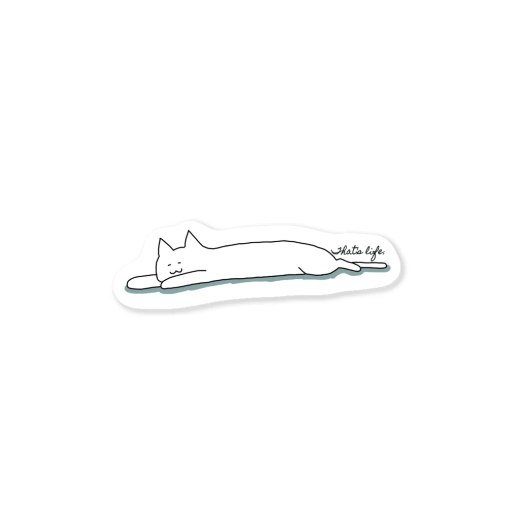 .のぐったりねこ Sticker