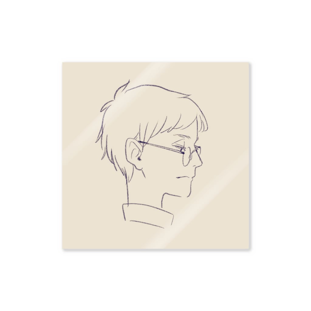 横顔メガネ Sticker By 陽 Kakitoaki08 Suzuri 横顔メガネ Sticker By 陽 Kakitoaki08 Suzuri