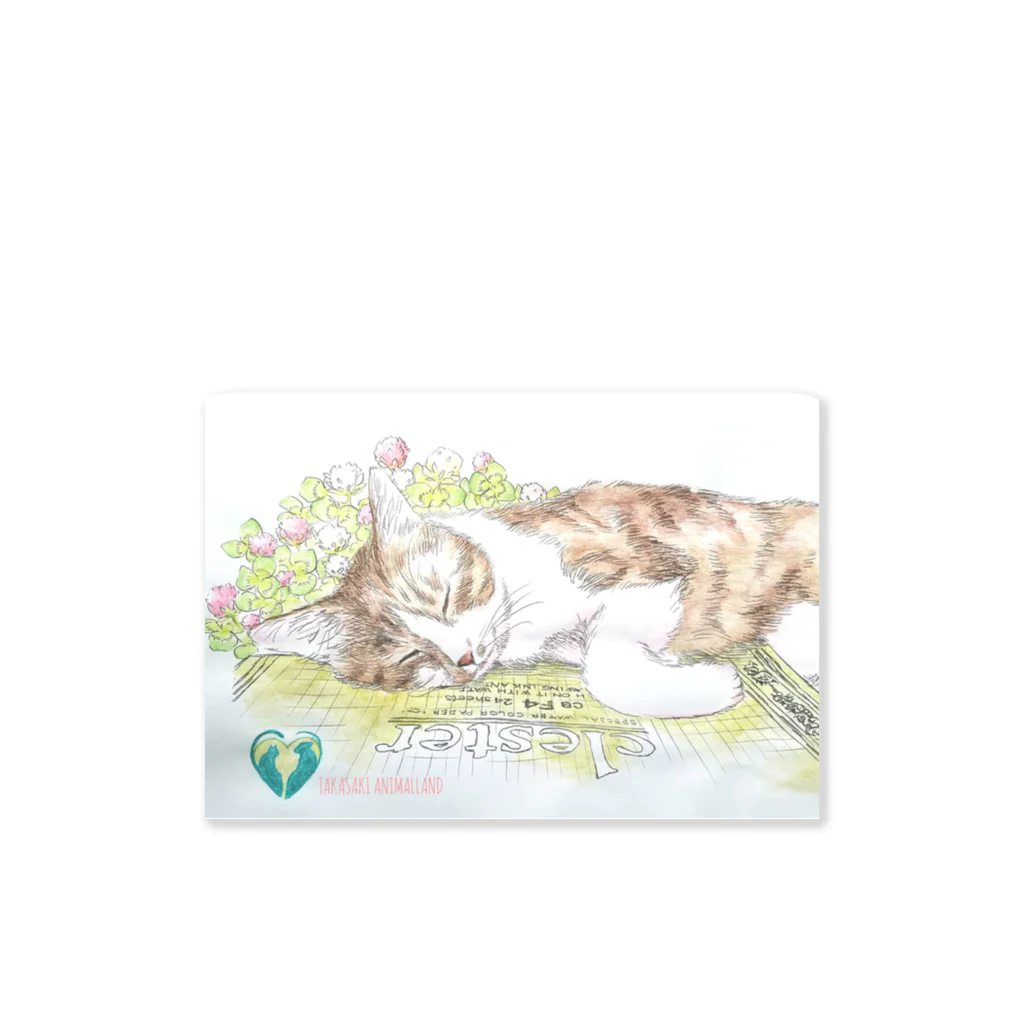 高崎アニマルランドの猫とスケッチブック Sticker