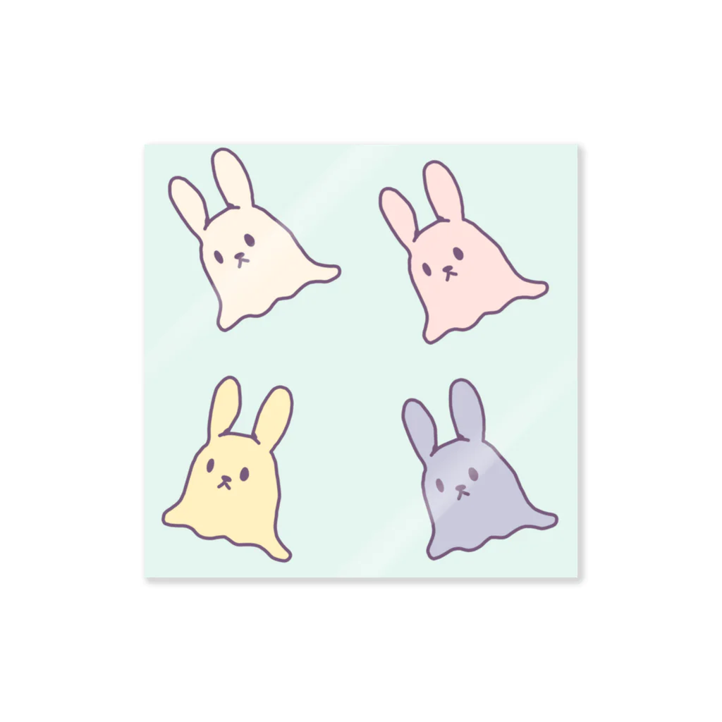 せかいせんのおばけうさぎからふる Sticker