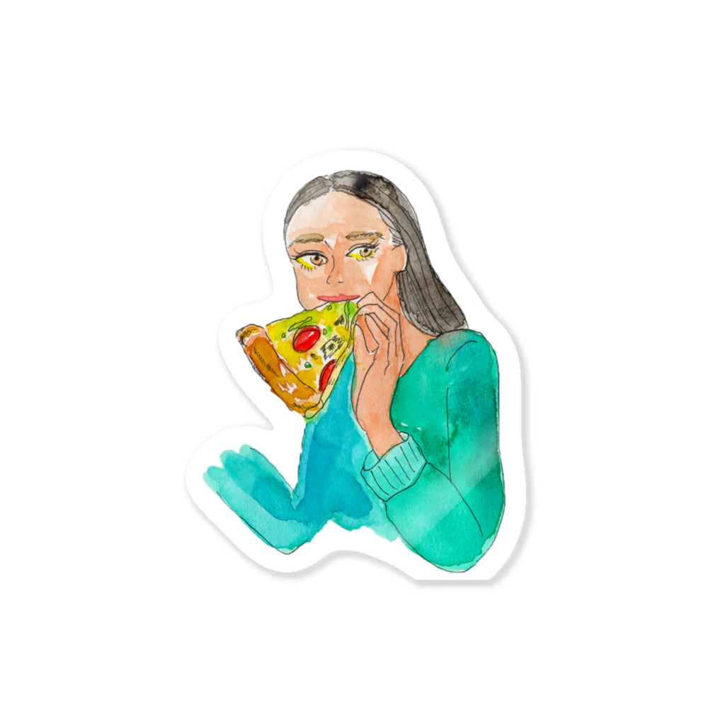 みのてゆうのピザ姉さん Sticker