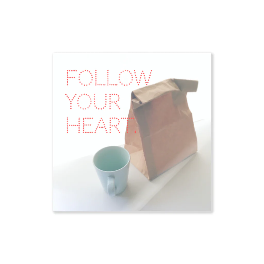 ぷくの飼い主のFollow your heart. ステッカー