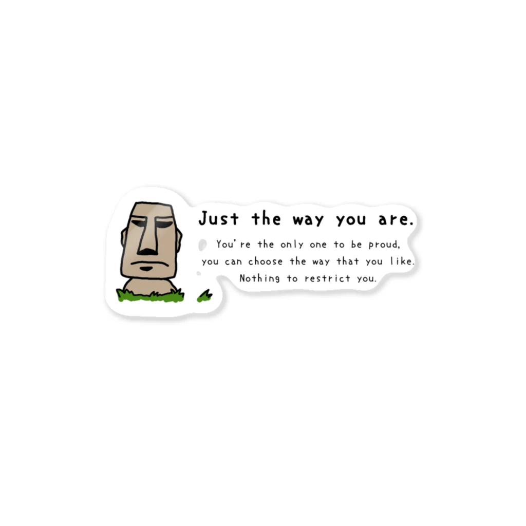 MukのJust the way you are_moai_2 Sticker