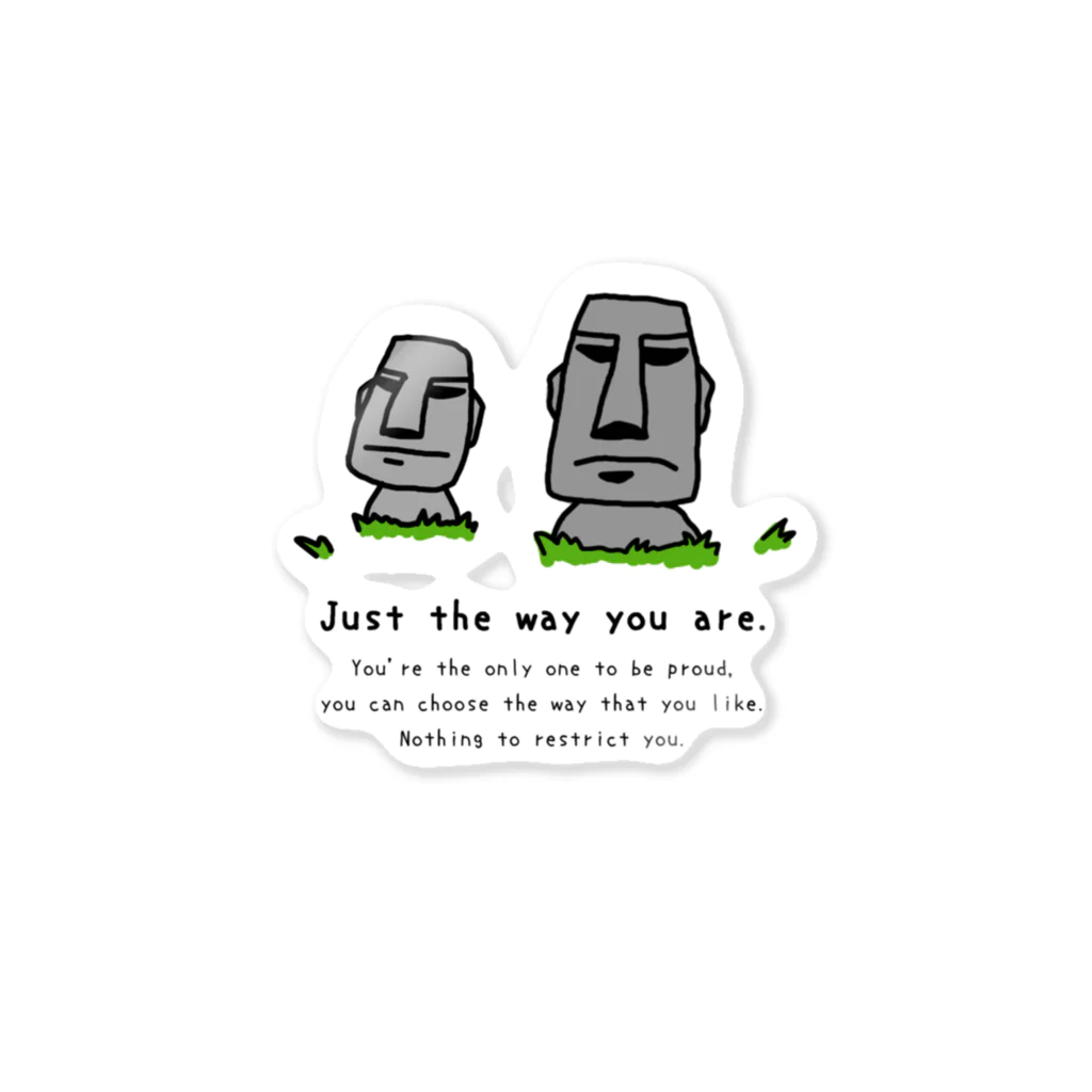 MukのJust the way you are_moai_3 Sticker