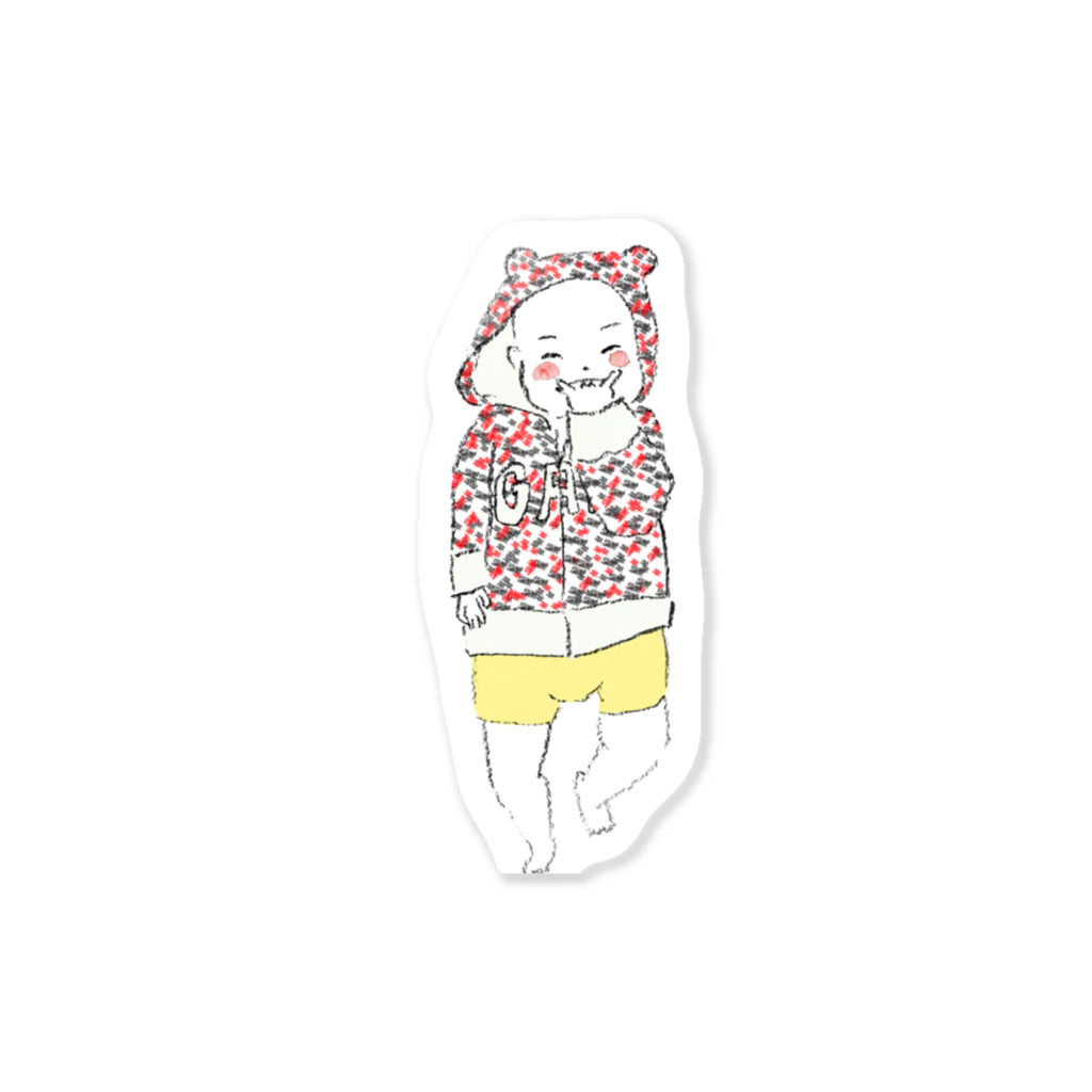 子どもの絵デザインのbaby007 color Sticker