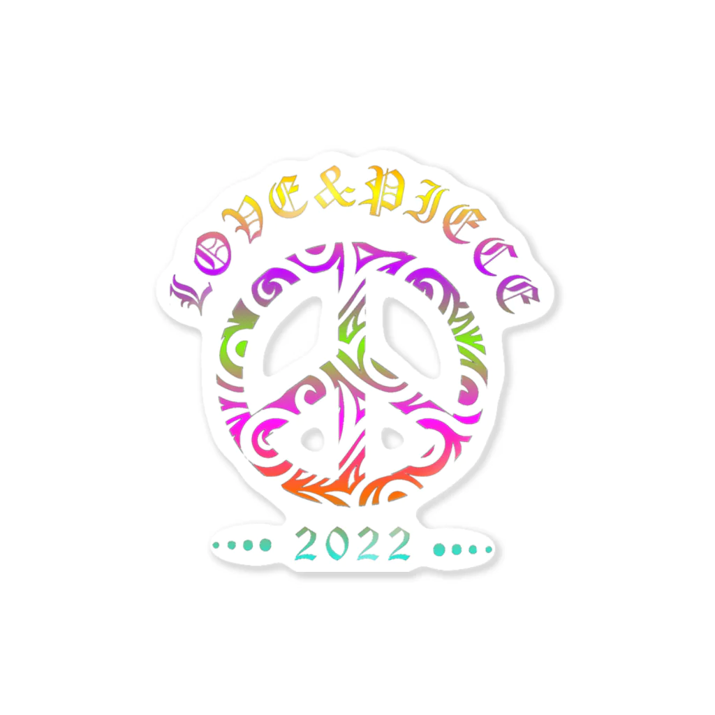 薈.collectionのLove＆peaceシリーズRainbowcolorバージョン Sticker